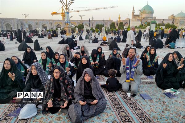 قرائت زیارت عاشورا توسط مربیان سازمان دانش‌آموزی شهرستان داراب در حرم مطهر امام رضا (ع)