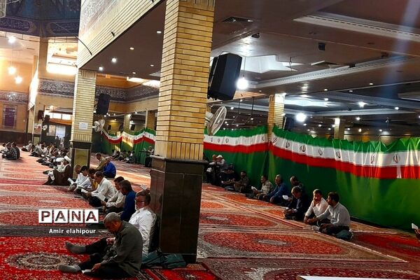 برگزاری مراسم دعای عرفه در مصلی صاحب‌الزمان شهرستان بهارستان