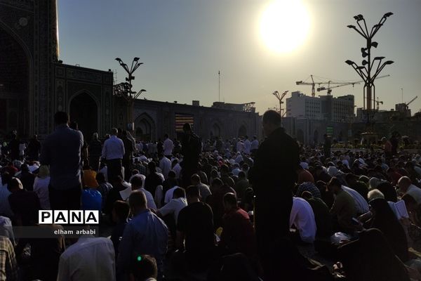 حضور هزاران نفر از زائران و مجاوران امام رضا (ع) در مراسم قرائت دعای عرفه