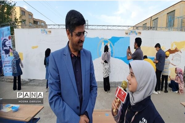نقاشی همگانی امین تا امیر کانون سراج ناحیه۷ مشهد