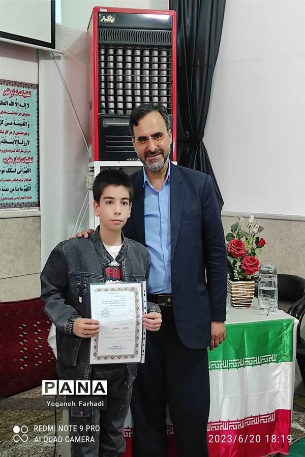 طرح پیوند مدرسه و مسجد با حضور رئیس آموزش و پرورش ناحیه ۵