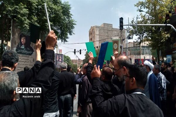 راهپیمایی مردم ورامین در اعتراض به هتک حرمت قرآن کریم