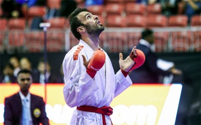 مسابقات کاراته قهرمانی آسیا؛ ‌بهمن عسگری نایب قهرمان ‌شد