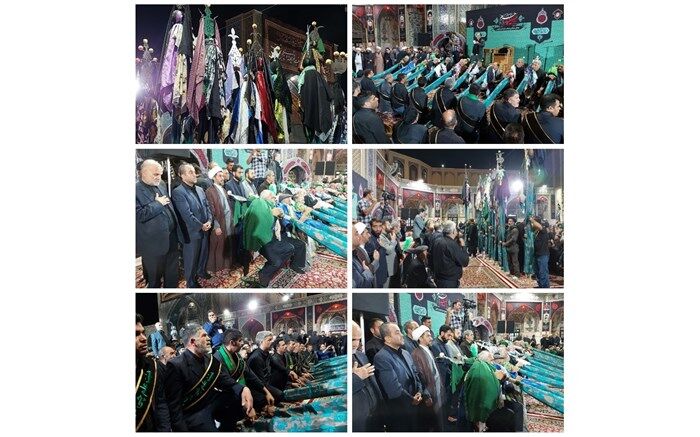 مراسم عزاداری اباعبدالله الحسین (ع) در جوار مضجع منور رضوی با حضور هیئات مذهبی منتخب خراسان جنوبی/ فیلم
