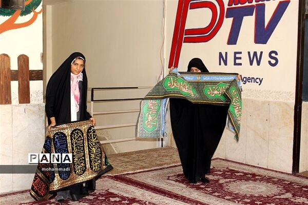 فضاسازی و سیاه پوش کردن  سازمان دانش‌آموزی استان کرمان به مناسبت ماه محرم