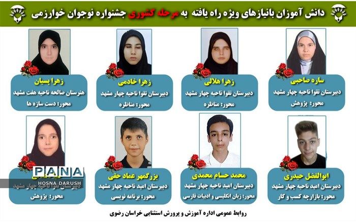 شناسایی استعدادهای دانش‌آموزان، از اهداف برگزاری جشنواره نوجوان خوارزمی است