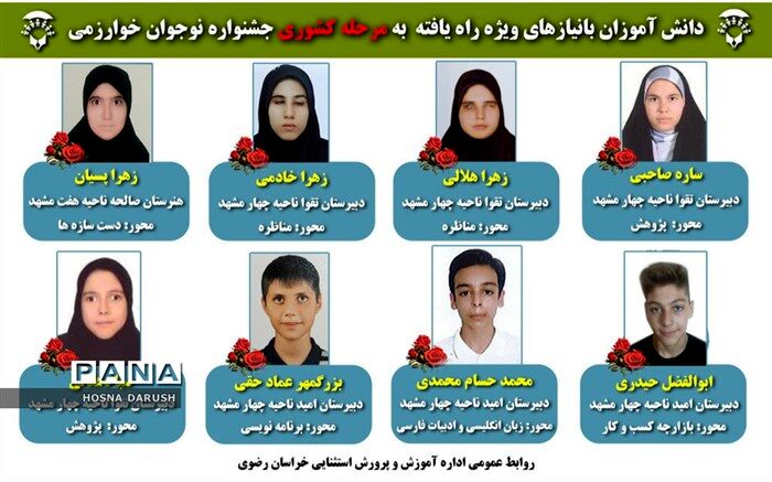 شناسایی استعدادهای دانش‌آموزان، از اهداف برگزاری جشنواره نوجوان خوارزمی است