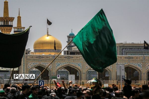 مراسم عزاداری تاسوعا قمر بنی هاشم (ع) در جوار حرم مطهر رضوی