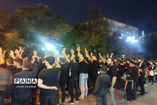 مراسم شب عاشورای حسینی در شهر آیینی ومذهبی نوش آباد