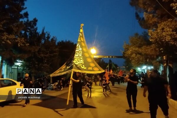 مراسم شب عاشورای حسینی در شهر آیینی ومذهبی نوش آباد