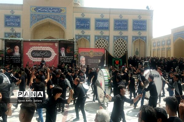 عزاداری تاسوعای حسینی در آرامگاه شهید مدرس کاشمر