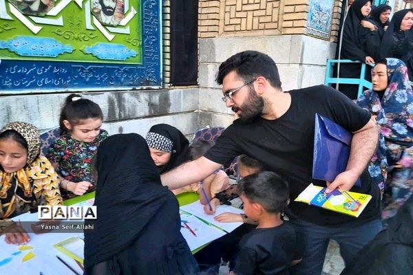 برپایی غرفه کودک توسط آموزش و پرورش پیشوا در روز عاشورای حسینی