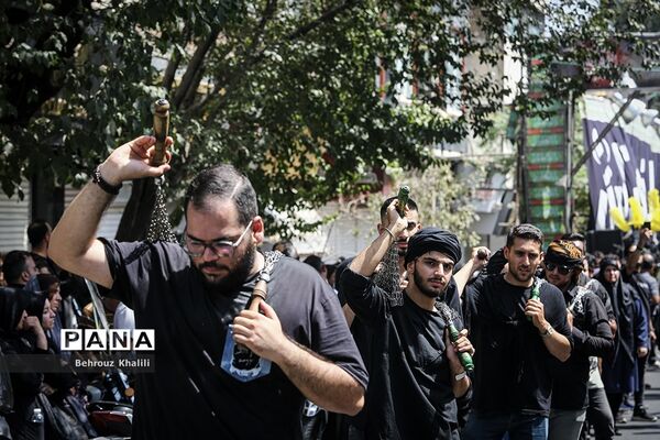 عزاداران حسینی در ظهر عاشورا