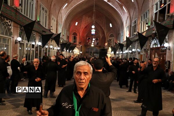 عزاداری سوم امام حسین(ع) در بازار تبریز‎