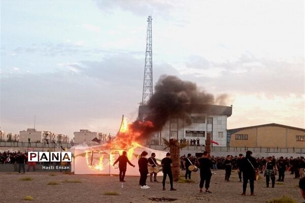 برگزاری مراسم خیمه سوزان در شهرک غرب مشهد