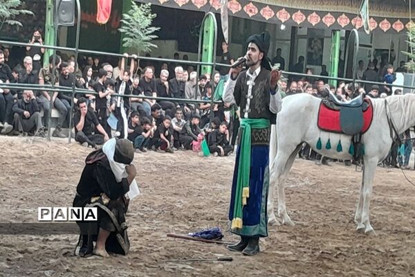 مراسم تعزیه‌خوانی شهادت امام حسین(ع) در شهر شهید‌پرور کوشک