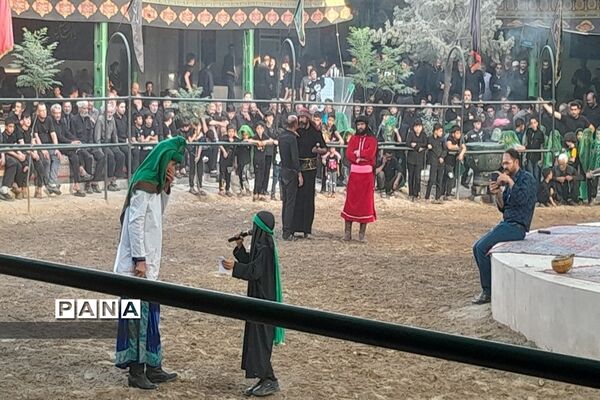 مراسم تعزیه‌خوانی شهادت امام حسین(ع) در شهر شهید‌پرور کوشک