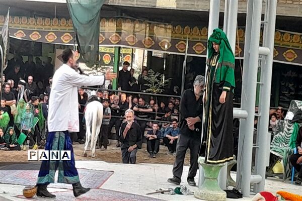 مراسم تعزیه‌خوانی شهادت امام حسین(ع) در شهر شهید‌پرور کوشک
