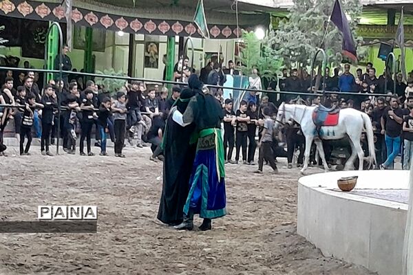 مراسم تعزیه‌خوانی شهادت امام حسین(ع) در شهر شهید‌پرور کوشک
