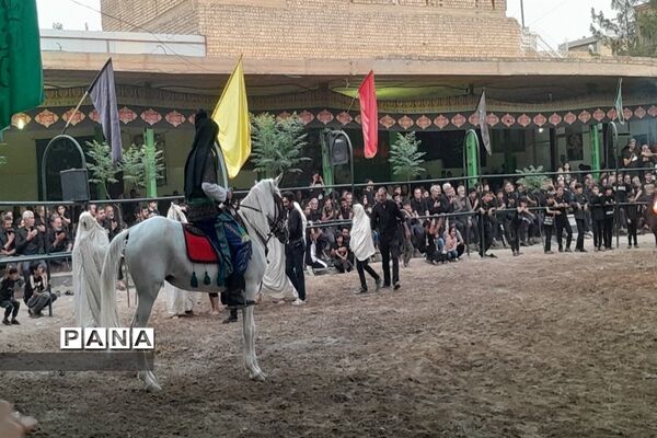 مراسم تعزیه‌خوانی شهادت امام حسین(ع) در شهر شهید‌پرور کوشک