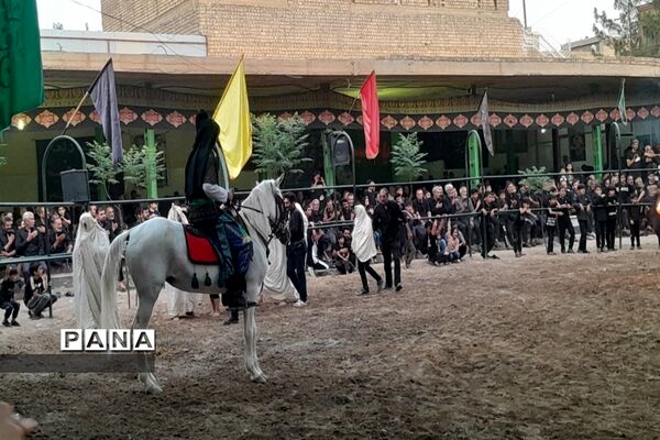 مراسم تعزیه‌خوانی شهادت امام حسین(ع) در شهر شهید‌پرور کوشک