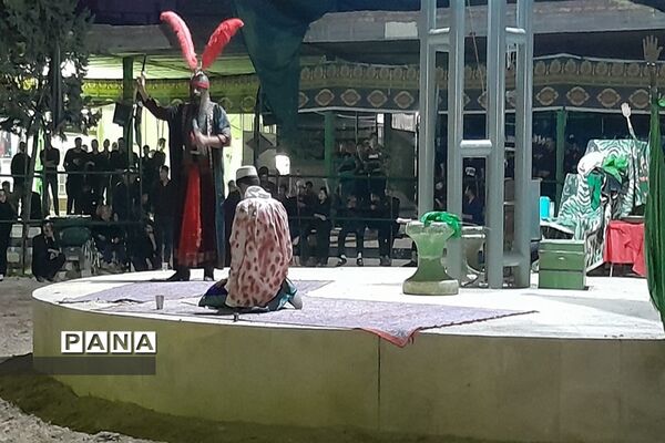 مراسم تعزیه‌خوانی شهادت امام حسین(ع) در شهر شهید‌پرور کوشک