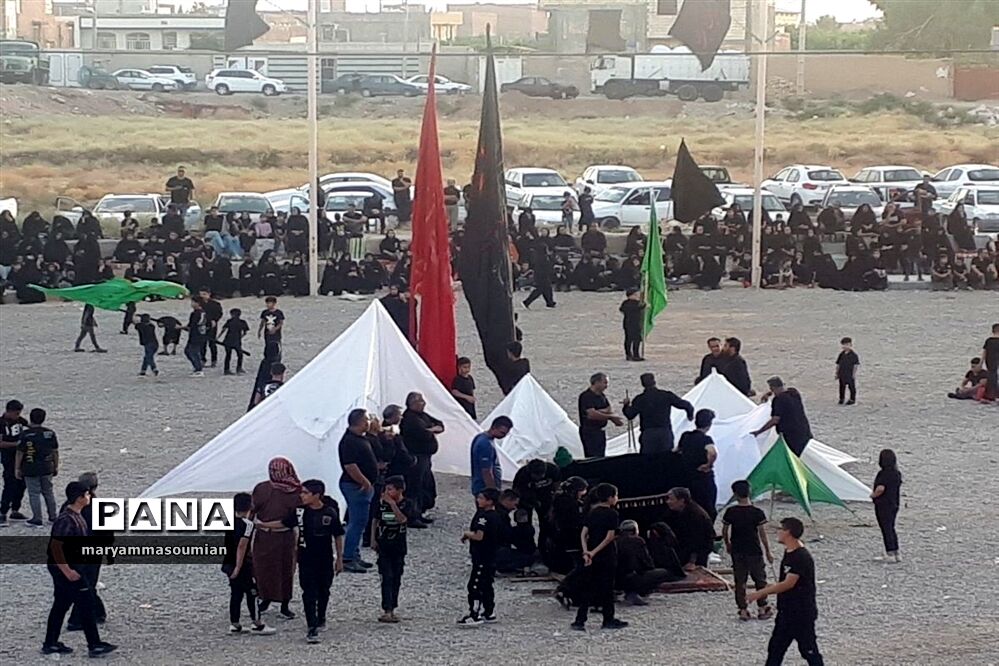 برگزاری مراسم عزاداری خیمه‌سوزان عصر عاشورا در ابرکوه
