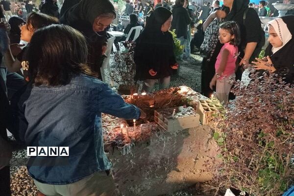 مراسم شام غریبان در بزرگترین موکب دانش‌آموزی استان البرز