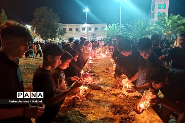 عزاداری شام غریبان در حرم مطهر سید‌علاءالدین حسین (ع)