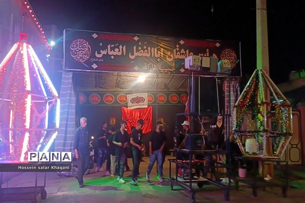 مراسم عزاداری شب شام غریبان در هیات محبین حضرت ابولفضل (ع) در شیراز