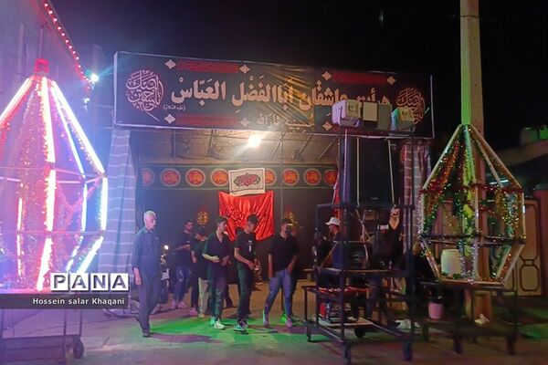 مراسم عزاداری شب شام غریبان در هیات محبین حضرت ابولفضل (ع) در شیراز
