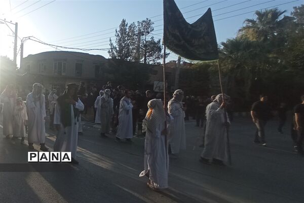 گرامیداشت آیین سوم امام حسین(ع) با بازسازی دسته بنی اسد