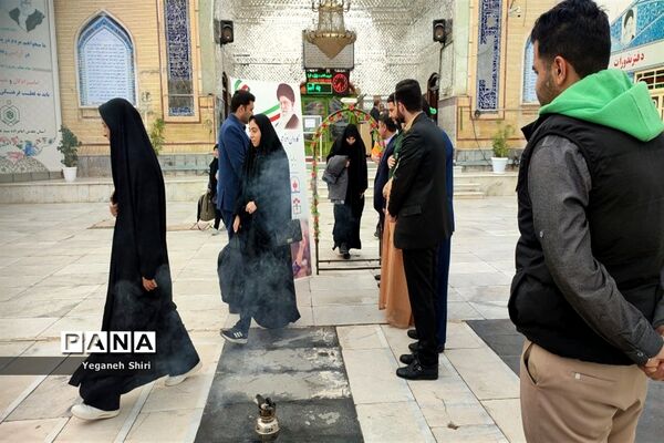 آیین اعزام دانش‌آموزان به دیدار مقام معظم رهبری (مدظله العالی) از محل آستان مقدس امامزاده سید عباس(ع) بجنورد