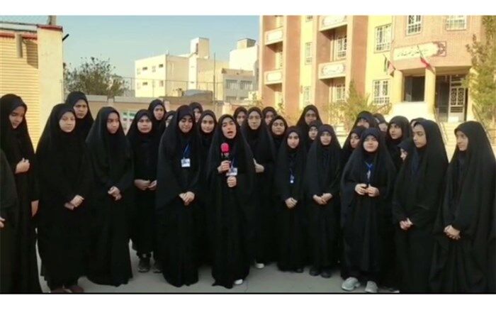 حمایت قاطع دانش‌آموزان دبیرستان حضرت فاطمه (س) از کودکان و زنان فلسطینی/فیلم