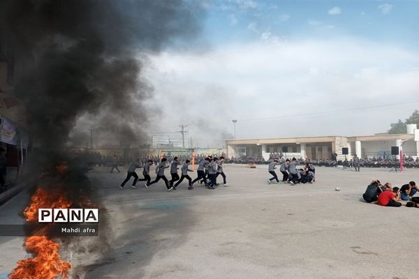 برگزاری مانور پدافند غیرعامل در دبیرستان شاهد امام جواد (ع) بهبهان