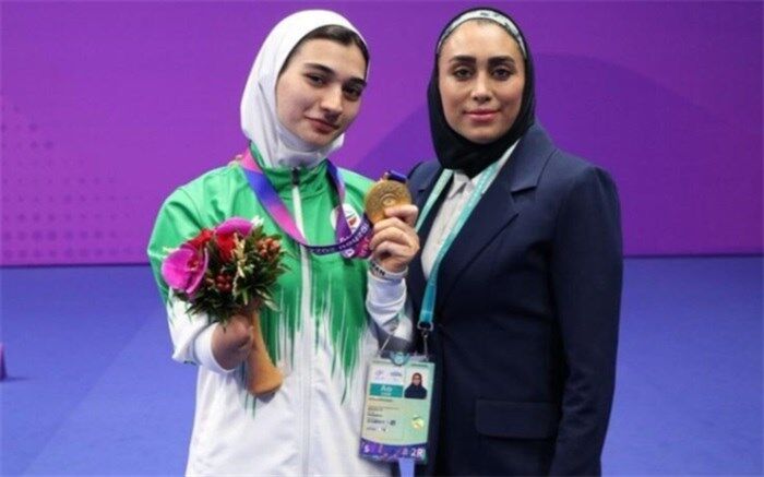 دختر پاراتکواندوی ایران مدالش را به بانوان و کودکان غزه تقدیم کرد