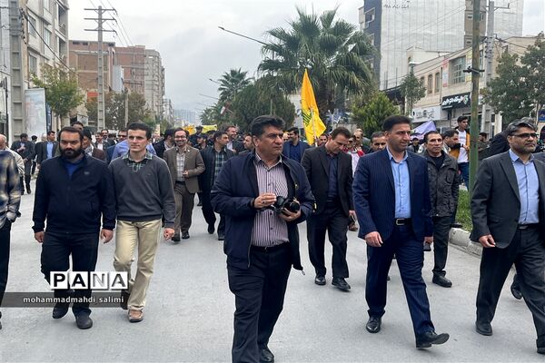 راهپیمایی سیزده آبان در شهر ایلام