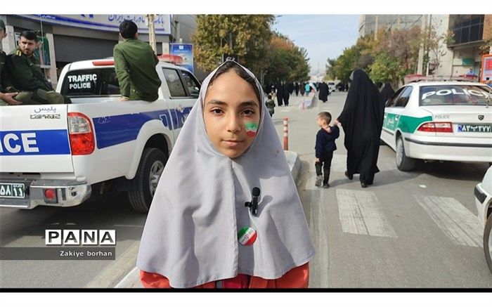 حضور شورآفرین دانش آموزان بجنورد در راهپیمایی ۱۳ آبان/فیلم