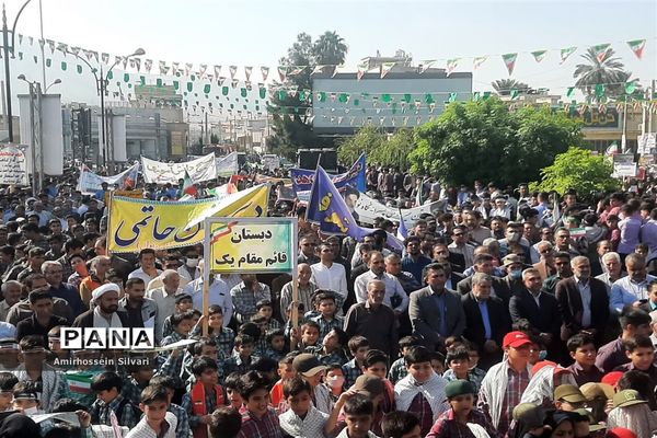 راهپیمایی روز سیزده آبان در جهرم