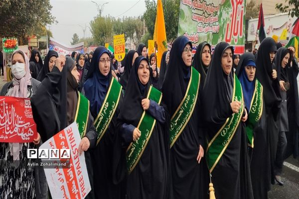 راهپیمایی ۱۳ آبان در شهرستان رباط کریم و شهر جدید پرند