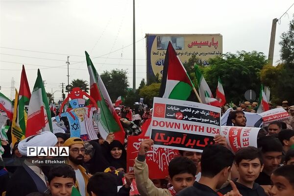 راهپیمایی ۱۳ آبان در شهرستان رباط کریم و شهر جدید پرند