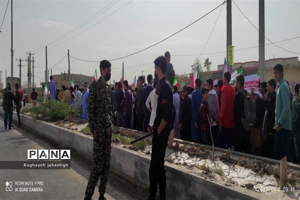 راهپیمایی۱۳ آبان در منطقه بنجار