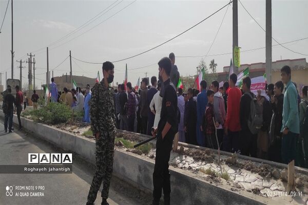 راهپیمایی۱۳ آبان در منطقه بنجار