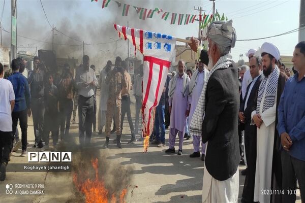 راهپیمایی۱۳ آبان در منطقه بنجار