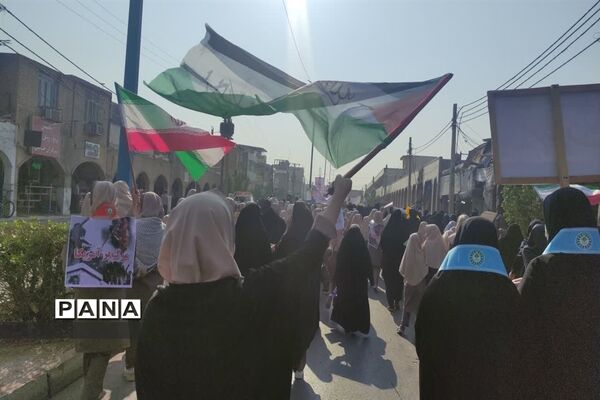 راهپیمایی ۱۳ آبان و روز دانش‌آموز در شهرستان امیدیه