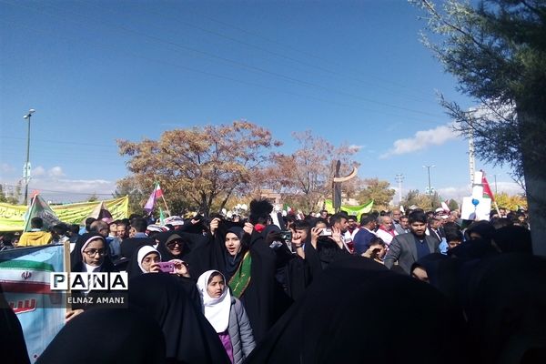 برگزاری راهپیمایی 13 آبان در شهرستان بن