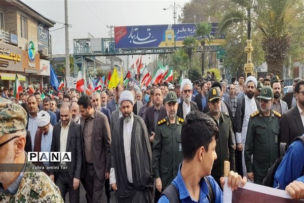 حماسه حضور ۱۳ آبان در نور