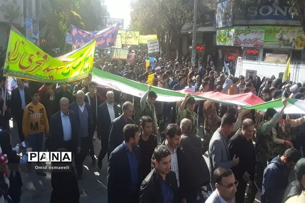 راهپیمایی ۱۳ آبان در بناب