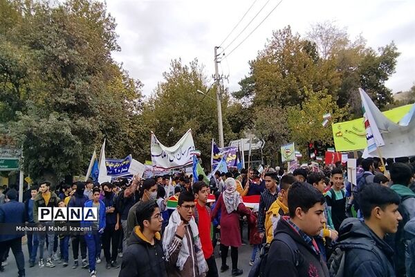 راهپیمایی حماسی ۱۳ آبان در شهرستان نیشابور