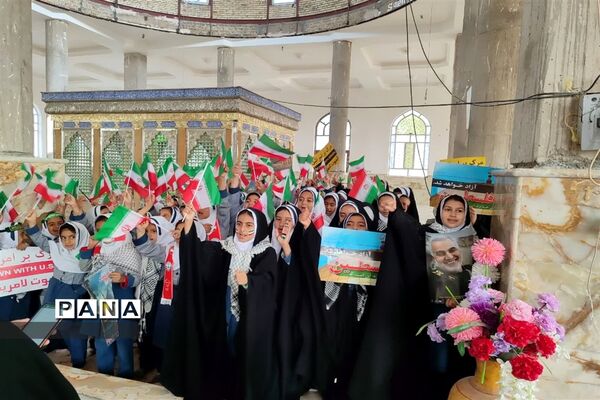 راهپیمایی ۱۳آبان در شهرستان ورزنه